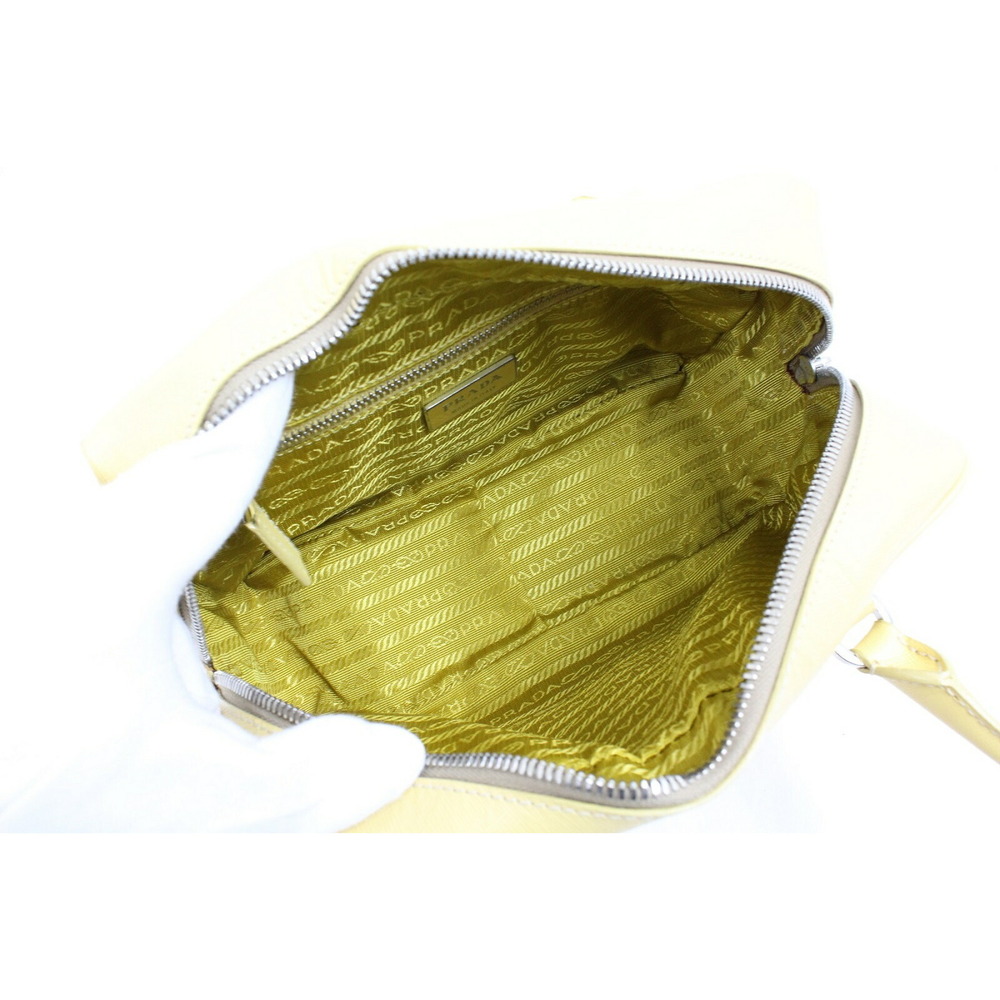 Prada Lux Handbag Saffiano Yellow - Picture 6 of 7